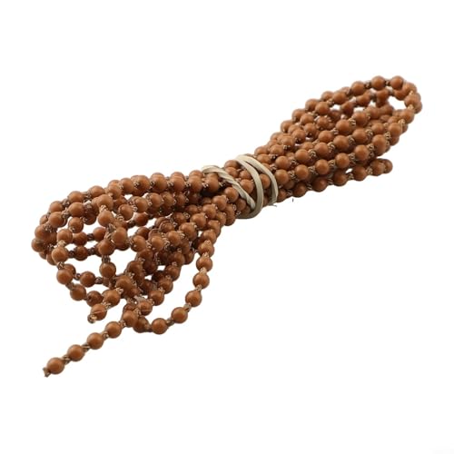 Niceminiwall Cadena de cuentas venecianas verticales con estilo vintage, cadena de cuentas de plástico de 1 metro de longitud para un funcionamiento suave y para una fácil instalación (marrón)