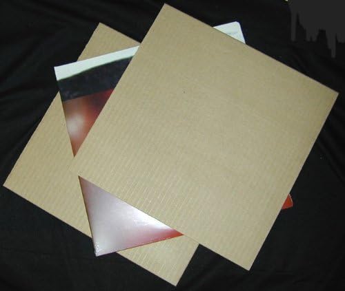 (50) - 12" Kraft Brown LP Record Pads - 12 7/16" x 12 7/16" - Protección extra para envío de discos #12NCPAD miniatura 2