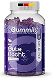 Gummily® Kinder Schlaf Melatonin Gummibärchen – Sanfte 0.5 mg Dosierung – Zuckerfrei – Gute Nacht Formel mit Vitamin B6, Baldrian & Lavendel – Leckere Einschlafhilfe Alternative zu Tropfen & Saft