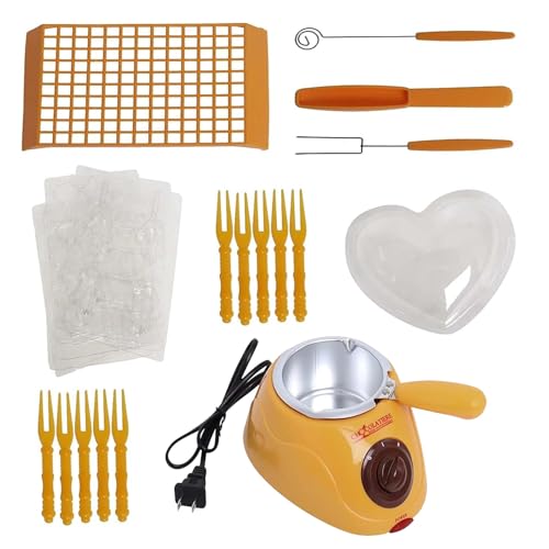 Single Pot Candy Chocolate Melting Pot Electric Hot Pot Set Chocolate Melting Pot Butter Cheese Melting Furnace Yellow Family Gathering Tools Chocolate Melting Pot Mini Candy Machine