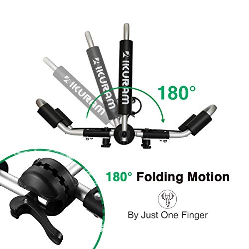 Ikuram R Kayak/Surf/Ski Roof Carrier Rack Of J-Style Folding Universal Field & Stream 4-In-1 Multifunction For Canoe, Sup, Kayaks, Surfboard And Ski Board Rooftop Mount On Suv, Car And Truck #TOP2