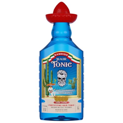 Bandido Hair Tonic For Men 250ml - Erfrischendes Haarwasser Herren - Anti-Schuppen-Haartonikum - Reduzierung des Haarausfalls - Unterstützt das Haarwachstum - repariert Schuppen und Haarspliss.