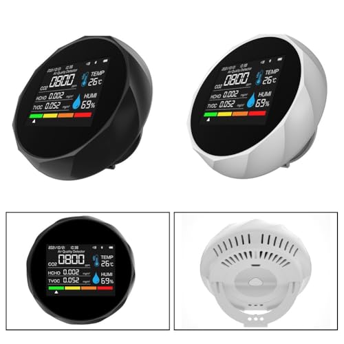 Monitor de calidad del aire TVOC y CO2 con WiFi, control de humedad y alarma integrada 7