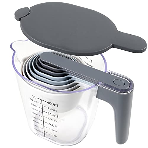 Best Measuring Cups And Spoons for Quick Baking: Top Stainless Steel Sets 7 Recogwood Measuring Cups and Spoons set 10 Pieces, Stackable Measuring Cup with Lid, Kitchen Cooking Baking Measuring Spoons Set for Liquid and Dry, BPA Free, Dishwasher Safe