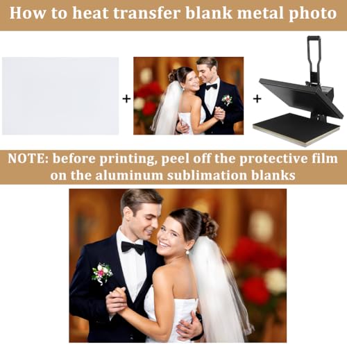 craspire 20 stücke Sublimations Metallfotorohlinge 5.9 x 3.9'' 0.5mm Dicke Aluminium Bildschildplatte Weiße Wärmeübertragung Aluminiumrohlinge DIY Druckwand Raumdekor Posterrahmen Handwerk