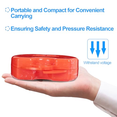 ESENHARBER Retainer Case, Aligner Guard Large Attaching Hole Orthodontic Marble Style Denture Storage Holder Box, Slim With Vent Holes Container, Snap Lock Dental Appliance Storage, Pack of 5. - Thumbnail 4