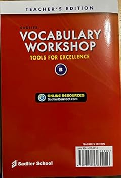 Paperback Vocabulary Workshop Level B Tools for Excellence (2022) Teacher's Edition Book