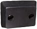 DB-13-T Rubber Molded Dock Bumper, Rectangular, 2 Holes, 13" Length, 10" Width, 4" Depth