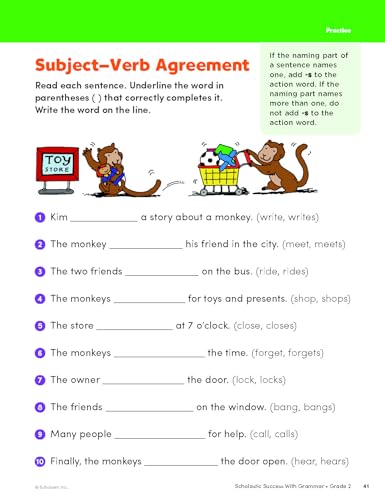 Scholastic Scholastic Teaching Resources Success With Grammar Grade 2 Workbook thumb #9