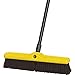 Rubbermaid Commercial Tampico Fiber Plastic Foam Block Medium Floor Sweep, 18-Inch Head Width, Black (FG9B0700BRN)