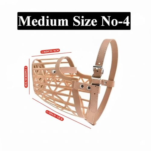 Image of Adjustable Breathable Basket Dog Muzzle for Medium & Large Dogs | Anti-Biting Pet Mouth Guard | Lightweight, Durable & Skin-Friendly Dog Muzzle for Training & Walking Weight Upto 10 to 17Kg