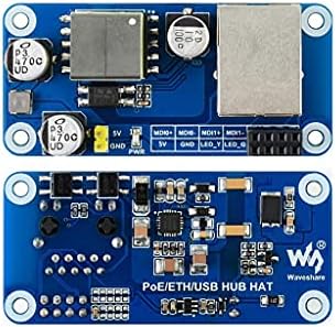 PoE Ethernet USB HUB HAT for Raspberry Pi Zero, RJ45, 3 USB Ports - 2