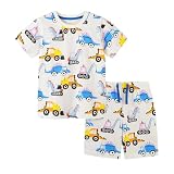 2026Pigiama Bambino 2 Pezzi Abbigliamento da Casa Set Morbido Traspirante Pigiami Estivi Bimbo Regalo Bambini