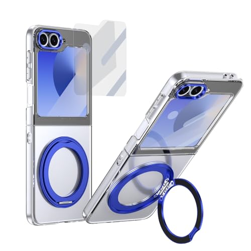 Étui à rabat rotatif Samsung Galaxy Z Flip 6 coque antichoc translucide