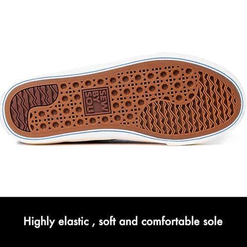 Image of Skateboard Shoes for Men Leather Low Top Pro Skateboarding Training Casual Sneakers
