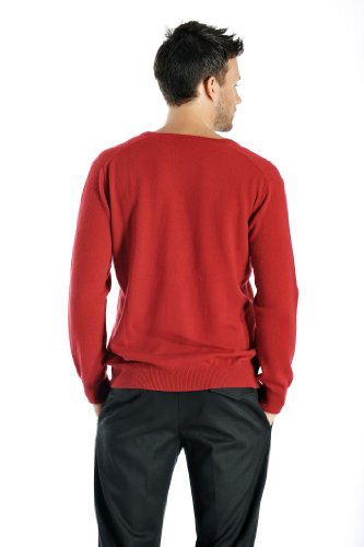 Cashmere Boutique: Men's 100% Pure Cashmere Classic Pullover V-Neck Sweater Long Sleeves (5 Colors, Sizes: S/M/L/XL)3
