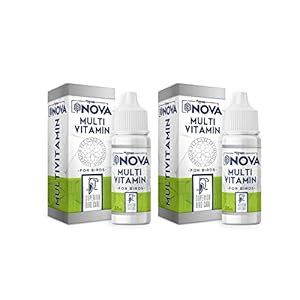 VHD MyBird Nova Multivitamin for Cage Birds – for Budgerigars, Domestic Canary, Parrots, Goldfinches and Pigeons, Big and Little Cage Birds, Vitamin Supplement for Birds, 2 Pack – (60 ml) 2 Ounce