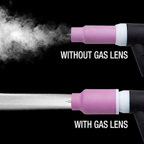 Miniatura 4 de Eastwood 14 piezas de soldadura Tig 6/8 componentes de lentes de gas Kit de cuerpo de pinza Accesorios de antorcha Boquilla de alúmina de copa Lente