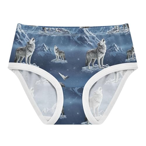 Pattern Toddlers Underwear Floral 2t Cotton Little Girl Panties Cool Wolves Snow Mountain Starry Underpants Briefs
