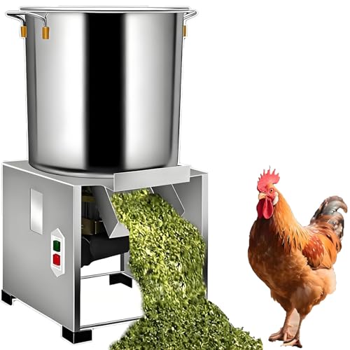 ByBoDi Procesador de Alimentos Comercial, Picador de Verduras eléctrico de 1800 W, Entrada de alimentación de Gran diámetro, 120 kg/h, 3500 RPM, Acero Inoxidable Reforzado 220V-1800W