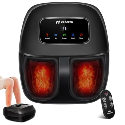 Foot Massager Machine with Heat, Shiatsu Foot Massager with Cordless Remote, 2026 Upgraded Deep Kneading, for Plantar Fasciitis, Neuropathy, Birthday Gifts for Women Mom Men Dad, Up to Foot Size 14