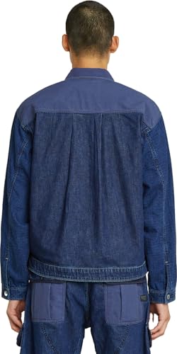 G-STAR Raw - Mens Mixed Coach Zip Jacket, Color Faded Indigo Patched, Size: X-Large2