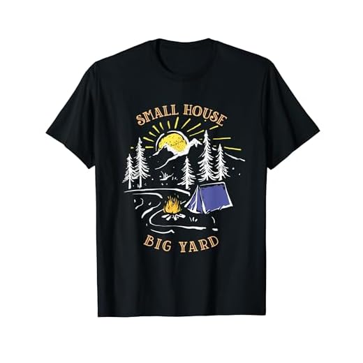 キャンプ スモールハウス ビッグヤード 山岳 キャンプファイヤー テント キャンプ Tシャツ