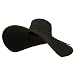 Jeanne Simmons 8 Inch Flat Wide Brim Hat with Self-tie - Black OSFM