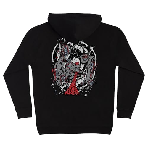 SANTA CRUZ Roskopp Dissect P/O Hooded Heavyweight Sweatshirt Black Med Mens