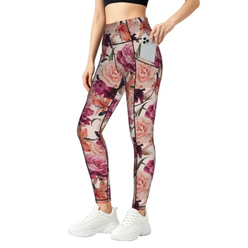 Pantalones de yoga opacos QYUHBNS con bolsillos para fitness