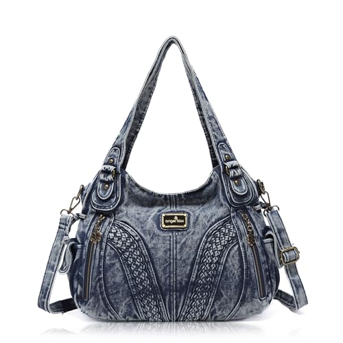 Washed denim Purses and Handbags Women Jean Tote Bag Shoulder