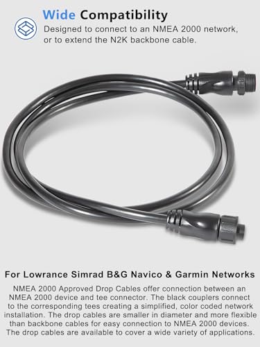 yourour NMEA 2000 (N2K) 1 Meter (3ft 3 inches) Backbone, Drop or Extension Cable for Lowrance Simrad B&G Navico & Garmin Networks