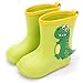 Gainsera Botas de Agua Niña Niño Botas de Agua Lluvia Impermeable Antideslizante Caucho de EVA Rain Boots, 1102 Verde22-23 EU