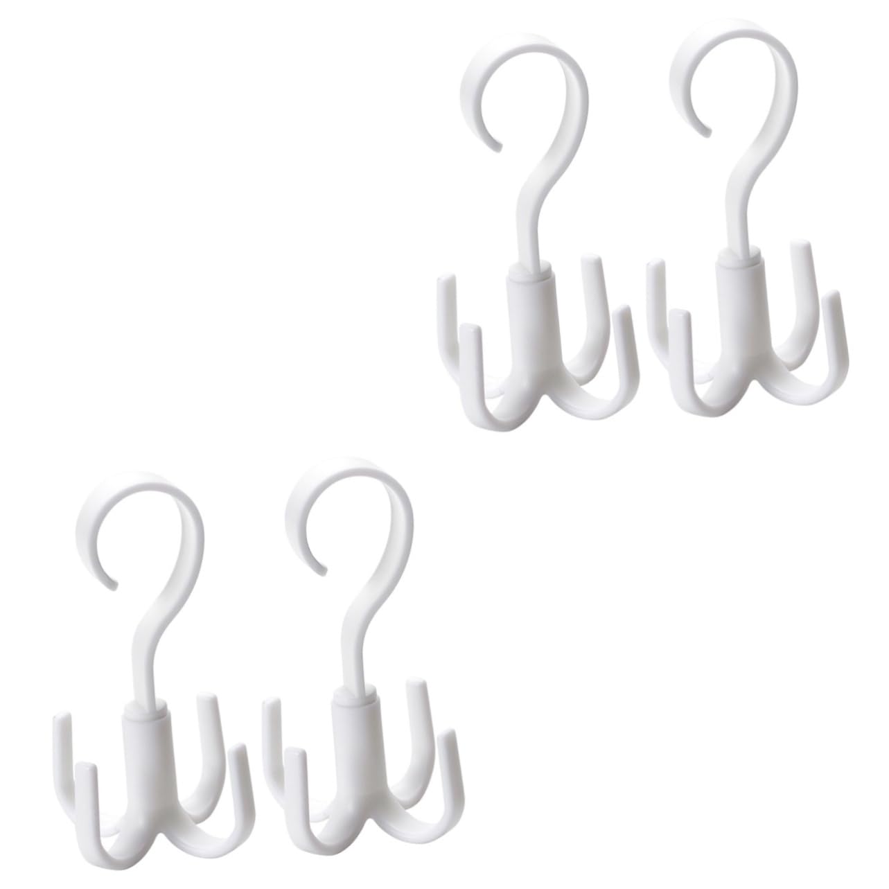 OUNONA 2sets 2pcs Multi Functional Rotating Hanger Hook for Closet Scarf Tie Belt Organizer Handbag Purse and Accessory Storage Space Saver for Home and Travel 2pcs*2