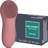 LZP Facial Cleansing Brush, Silicone Electric Exfoliator Scrubber with 6 Speeds, Rechargeable Face Scrubber for Cleansing, Exfoliating and Massaging, Waterproof Face Scrub Brush for Men & Women