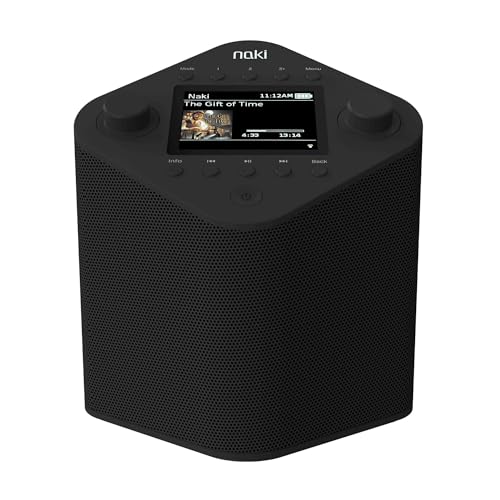 Naki Pulse - Streaming Kosher Music Player (Black) with Single 5W Speaker, Wi-Fi and Bluetooth
