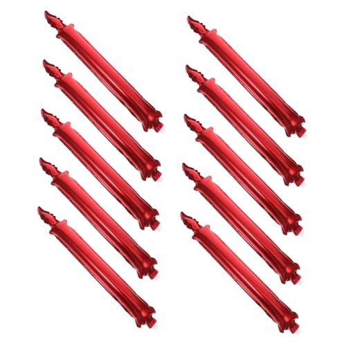 Amosfun 10pcs Cheerleading Noisemakers for Boys and Girls Inflatable Basketball Cheer Sticks Pvc Material Party Decorations