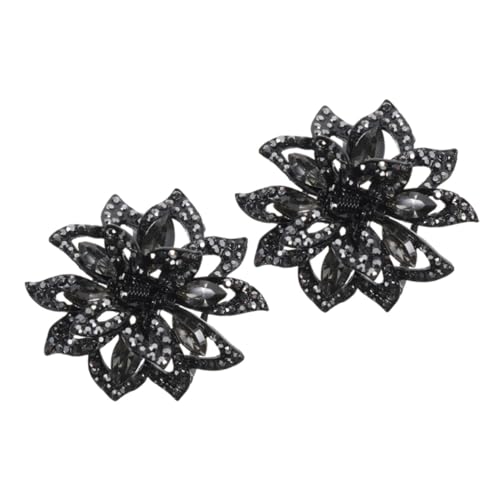 Pinzas de pelo decorativas con flores y gemas de imitacion pequeñas para mujer