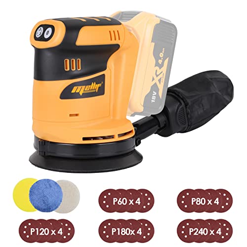 Cordless Random Orbital Sander, For Dewalt 20V/18V Max Lithium Battery (Battery Not Included) 5-Inch Electric Palm Sander/Polisher With Variable Speed & Dust Collector & 20Pcs Sandpapers (Tool Only) #TOP26