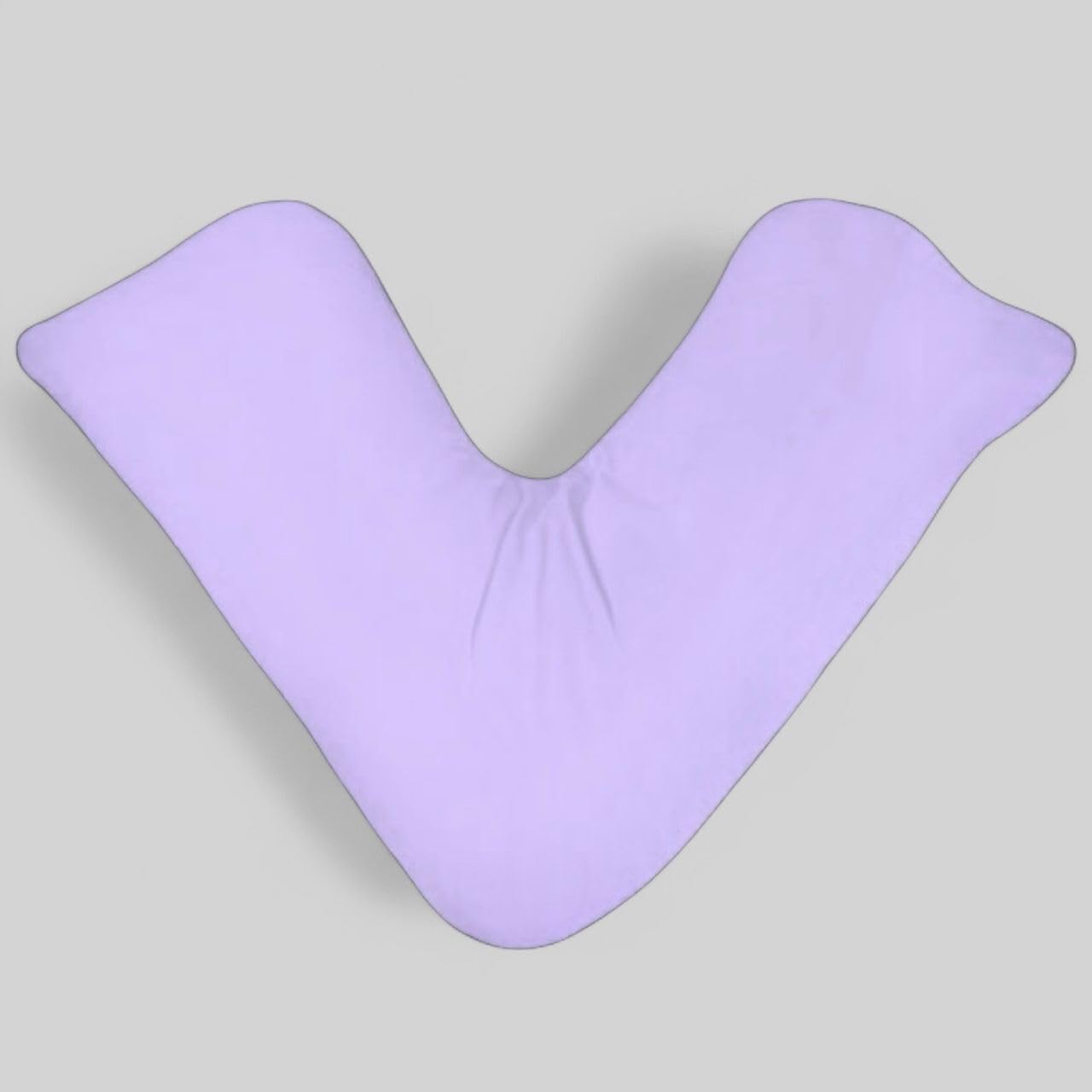 Pro Home V Pillow – Soft V Shaped Pillow For Adults | Extra Filled Triangular V Shape Pilow For Neck, Back & Side Sleepers | V Cushion For Adults (Liliac, V Pillow With Pillowcase)