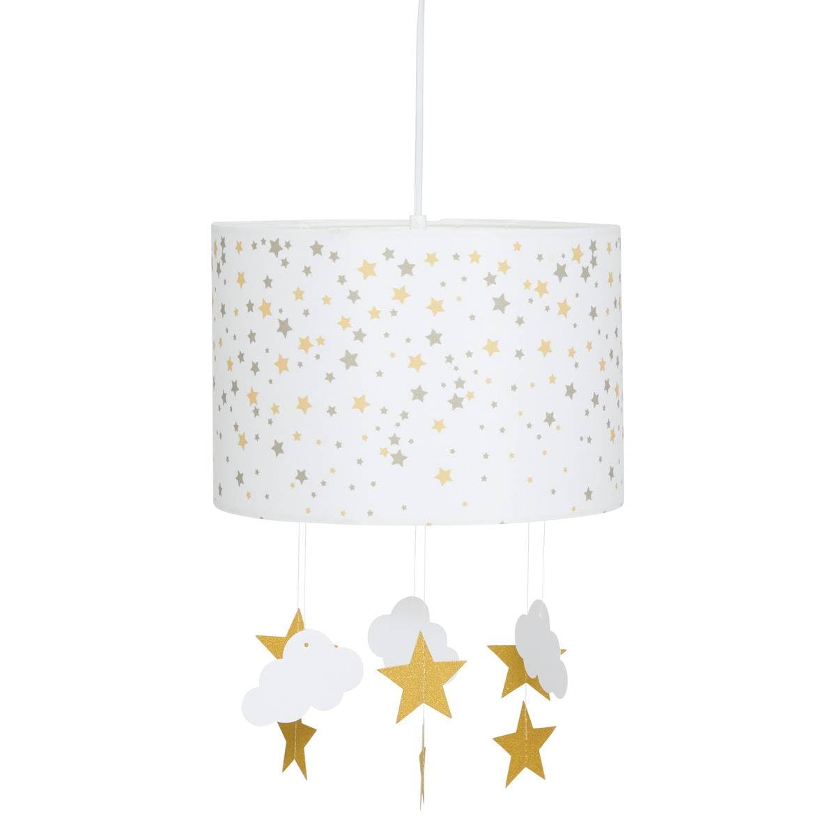Atmosphera - Suspension enfant - blanc et jaune ocre D30 cm