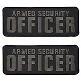 Officer Patch Armed Security Embroidered Patches Tactical Halloween Cosplay Costume Sewing Appliques Emblem Armband Badges for Motorcycle Rider or Bikers Veteran Vest 10.04x3.94Inch