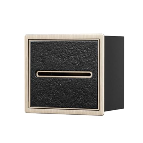 Niche de salle de bain en acier inoxydable avec porte-papier noir et or