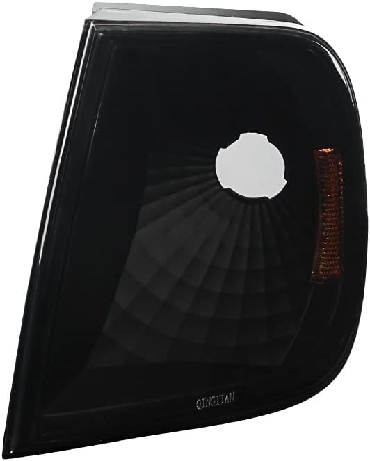 AKKON - For Pickup Truck 04 F-150 Heritage | 97-03 F150 Black Smoked Headlights+Signal Light+ Dark Red Tail Lamp