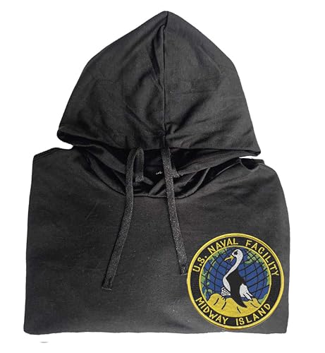 Naval facility midway island embroidered shirt Black