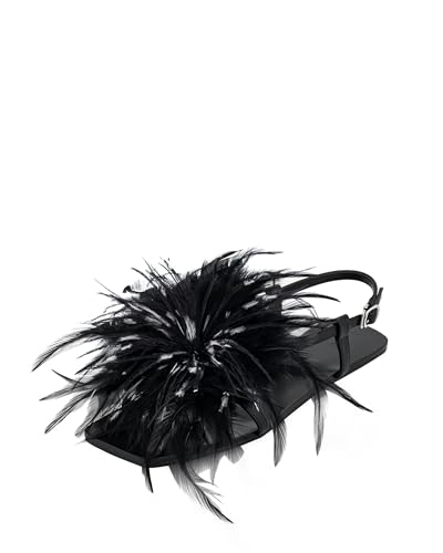 JW PEI Women's Fluffy Flats Sandals