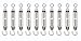 Penta Angel M4 Stainless Steel 304 Hook & Eye Turnbuckle Light Duty Hook Wire Rope Tension (10)