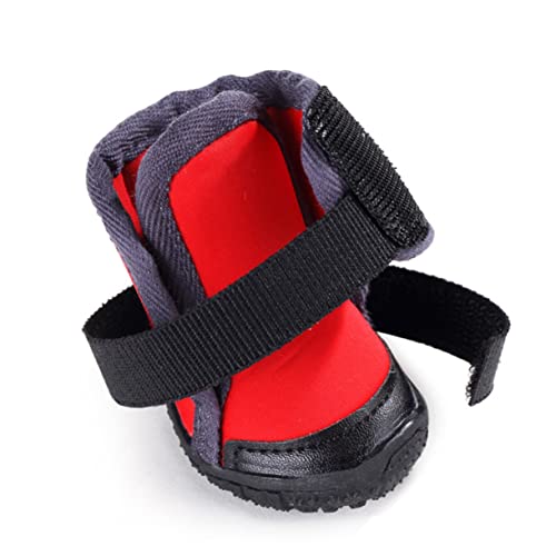 CIYODO Botas De Montaña para Perros Calzado Antideslizante para Mascotas Calzado Cálido De Invierno para Perros Grandes y Color Talla 80