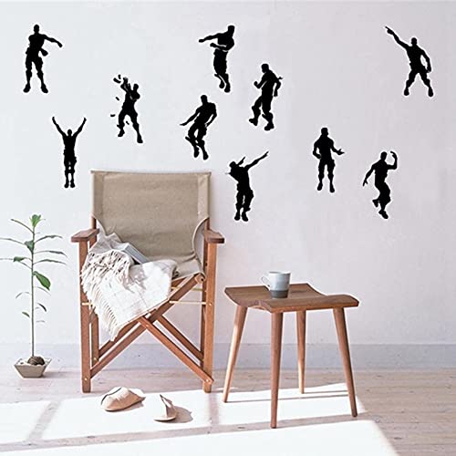 2 Stück Schwarz Self Adhesive Wandaufkleber, Fenstersticker Wandtattoo, Anime-Wandaufklebe, für Dekoration von Schlafzimmern, Wohnzimmern, Fenstern, Wänden (PVC)