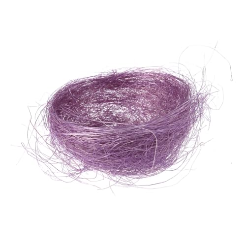 BESTonZON 3 Pièces Lot de 3 Nids Artificiels de Pâques Violet en Fil Coloré Mini Nid d 39 Oiseau Fait Main pour Décorations de Pâques Léger pour Bonbons et Petits Objets Accessoire Fête et